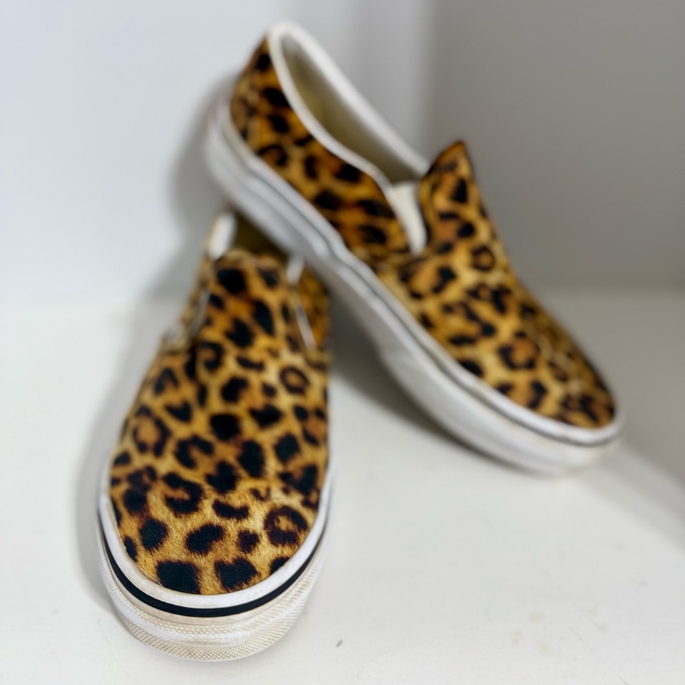 Vans Leopard Print Slip-On Sneakers